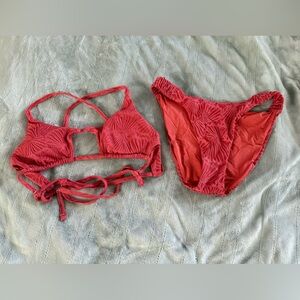 NWOT Women’s Textured Coral Bikini Set - Brand: Berlook